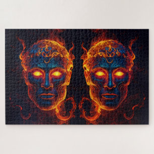 "Fire of the Gods" featuring various deities sets Jigsaw Puzzle