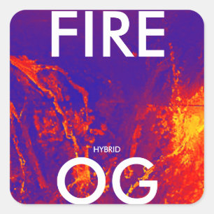 FIRE OG HYBRID SQUARE STICKER