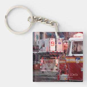 Fire On 10th ST Keychain