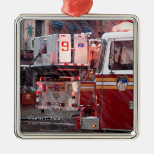 Fire On 10th ST Metal Ornament