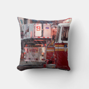 Fire On 10th ST Throw Pillow
