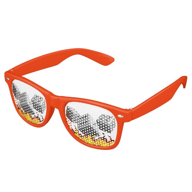 Fire on Dice Retro Sunglasses (Angled)