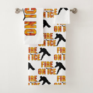 Fire On Ice (hockey) Bath Towel Set