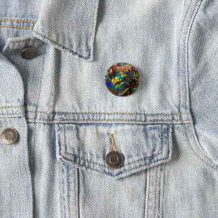 Fire Opal 1 Inch Round Button