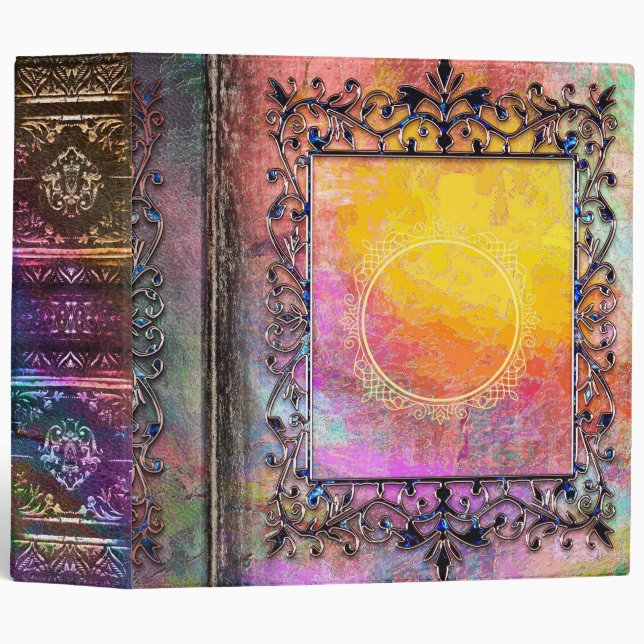 Fire Opal Celtic Sun Fairy Ancient Tome Binder (Front/Spine)