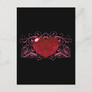 Fire Opal Heart Postcard