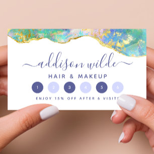 Fire Opal Rainbow Gemstone carte de fidélité d'ent