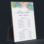 Fire Opal Rainbow Gemstone Price Menu Plaque<br><div class="desc">Fire Opal Rainbow Gemstone Price Menu Plaque. Perfect for a beauty salon,  hair stylist,  makeup artist,  or cosmetologist.</div>