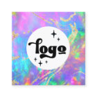 fire opal  square business card