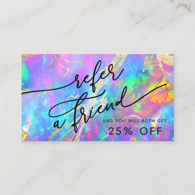 fire opal texture referral card (Front)