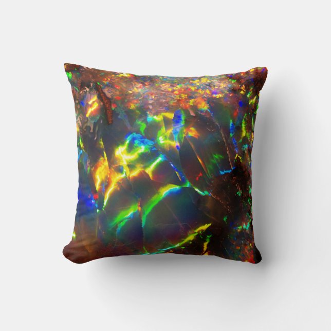 Fire Opal Throw Pillow (Front)
