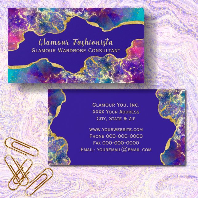Fire Opals and Gold Glitzy Business Card (Creator Uploaded)