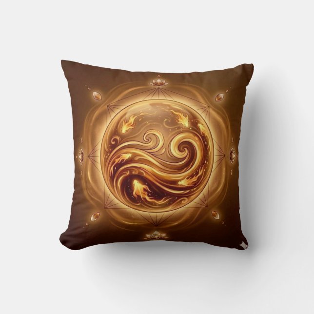 Fire Oracle  Throw Pillow (Front)