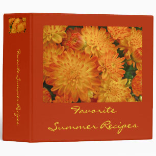 Fire Orange Chrysanthemums Binder