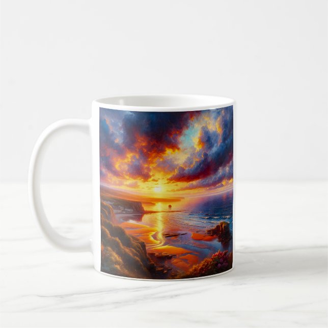 Fire Over the Coast Coffee Mug (Left)