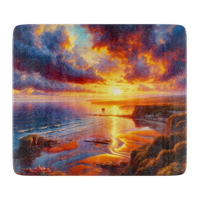 Fire Over the Coast Cutting Board (Front)