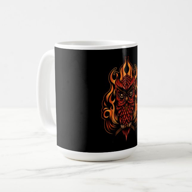 Fire Owl Coffee Mug (Front Left)