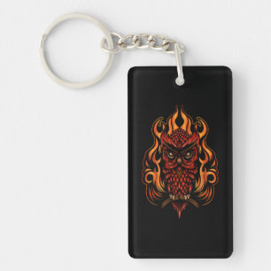Fire Owl Keychain