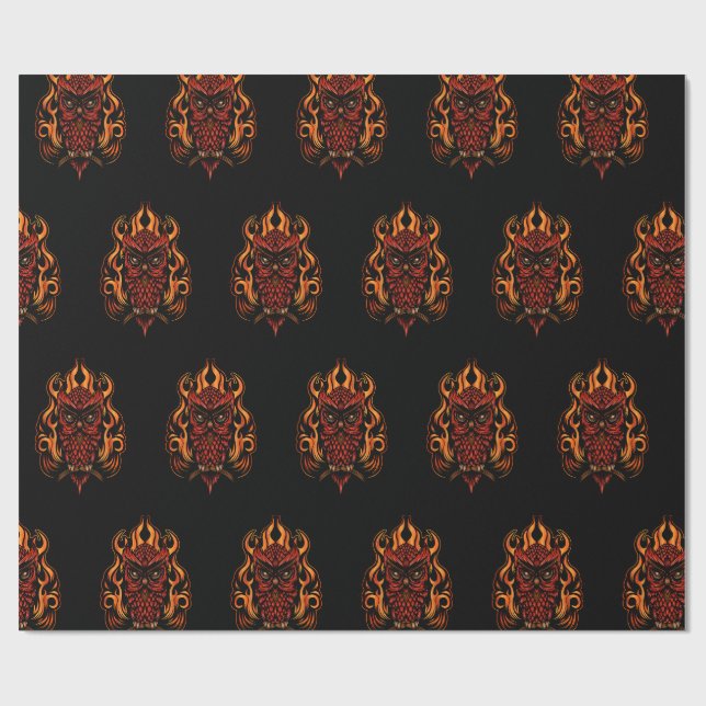 Fire Owl Wrapping Paper (Flat)