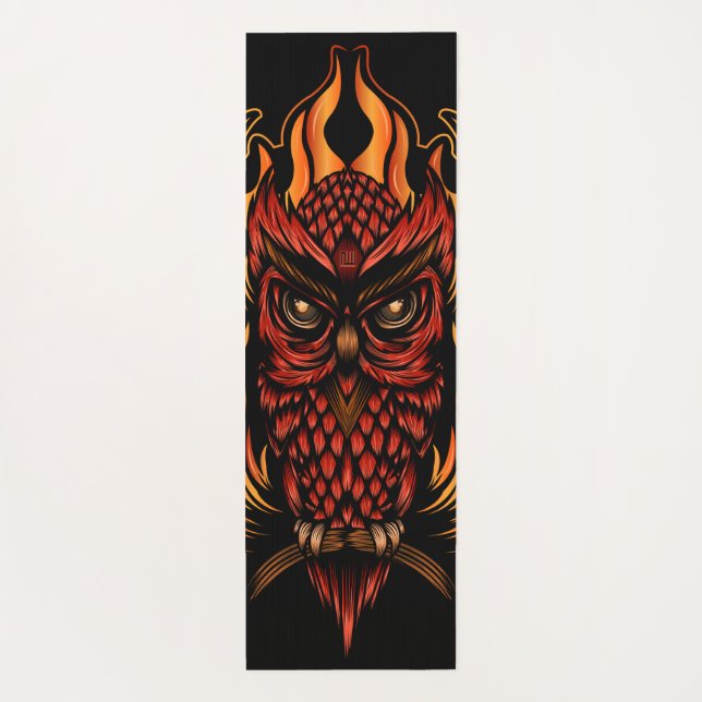 Fire Owl Yoga Mat (Back)
