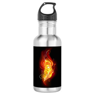 Fire Peacock Feather 532 Ml Water Bottle
