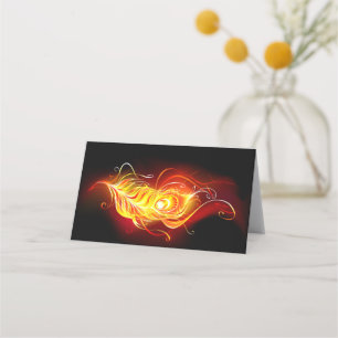 Fire Peacock Feather Appointment Card