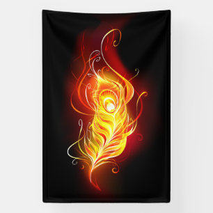 Fire Peacock Feather Banner