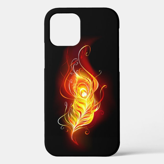 Fire Peacock Feather Case-Mate iPhone Case (Back)