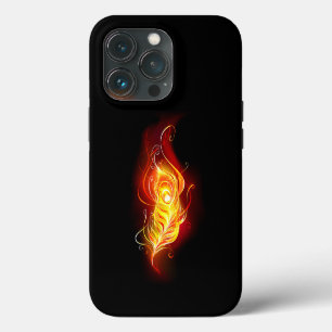 Fire Peacock Feather iPhone 13 Pro Case