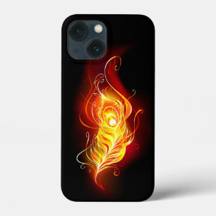 Fire Peacock Feather iPhone 13 Mini Case