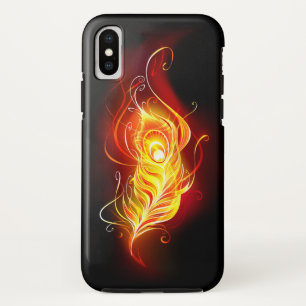 Fire Peacock Feather iPhone XS Case
