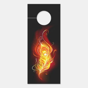 Fire Peacock Feather Door Hanger