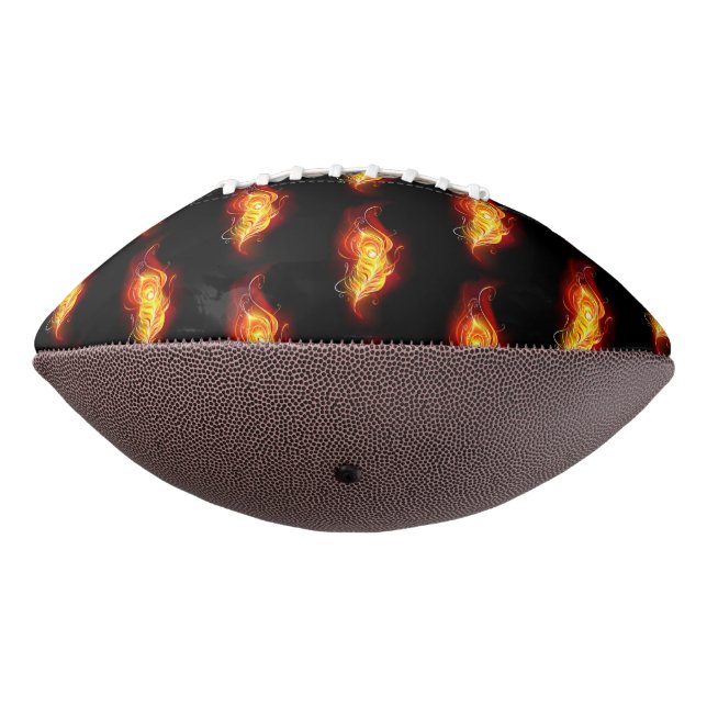 Fire Peacock Feather Football (Rotated 270)