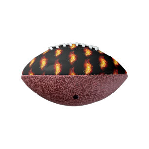 Fire Peacock Feather Football