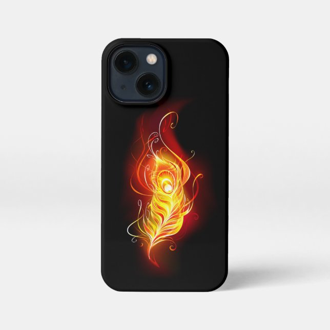 Fire Peacock Feather iPhone Case (Back)