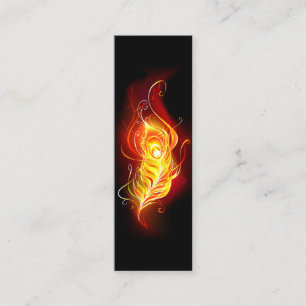 Fire Peacock Feather Loyalty Card