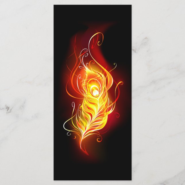 Fire Peacock Feather Menu (Front)