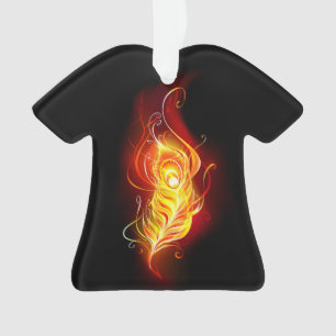 Fire Peacock Feather Ornament
