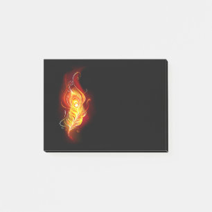 Fire Peacock Feather Post-it Notes