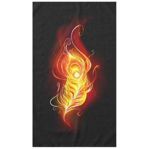 Fire Peacock Feather Tablecloth