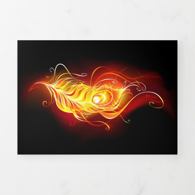 Fire Peacock Feather Tri-Fold Programme (Cover)