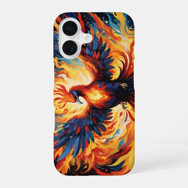 FIRE PHOENIX MYTHICAL iPhone 16 CASE (Back)