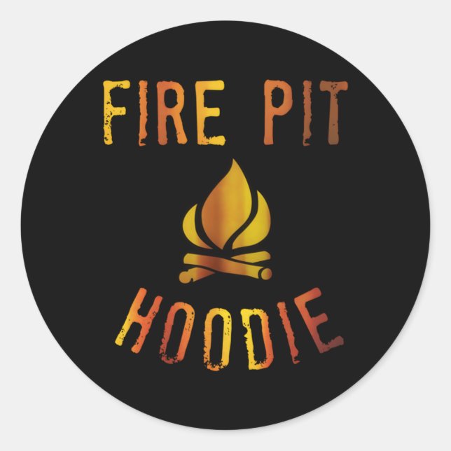 Fire Pit Campfire Or Bonfire Classic Round Sticker (Front)
