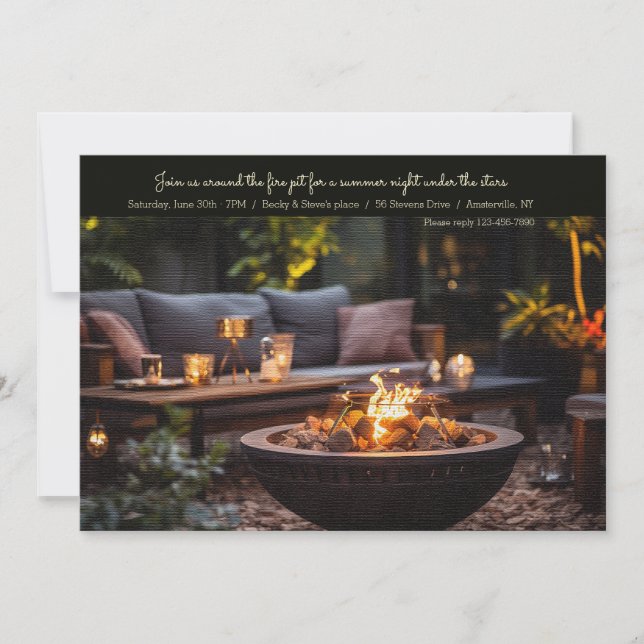 Fire Pit Invitation (Front)