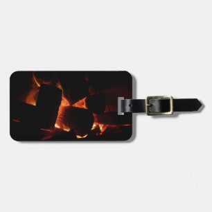 Fire Pit Winter Burning Logs Luggage Tag