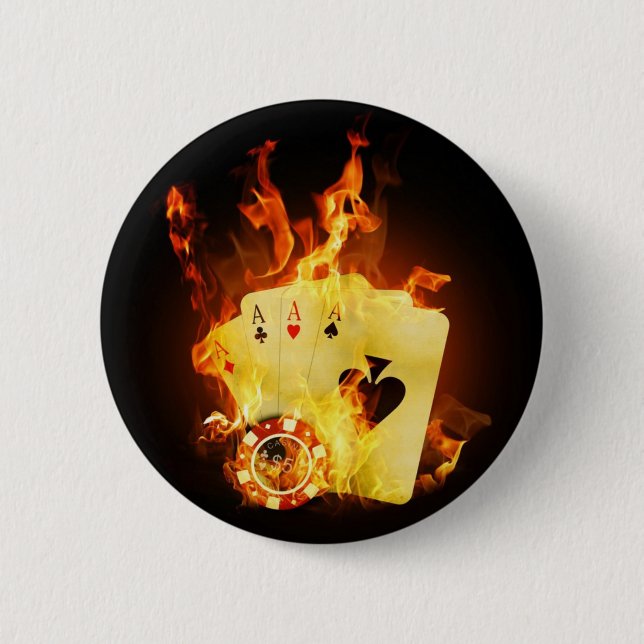 Fire Poker 2 Inch Round Button (Front)