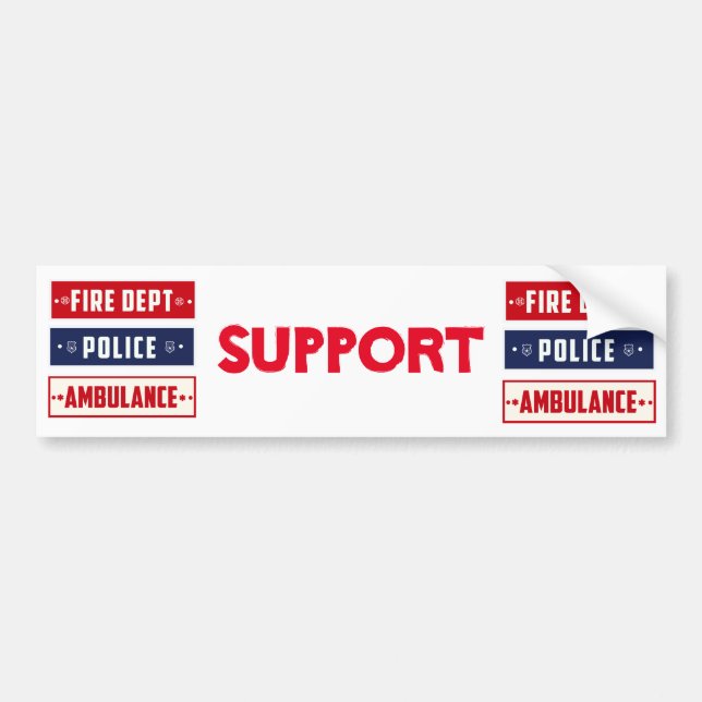 Fire Police Ambulance Thunder_Cove Bumper Sticker (Front)