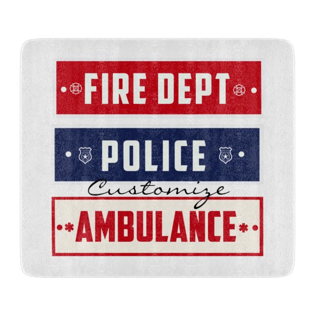 Fire Police Ambulance Thunder_Cove Cutting Board (Front)