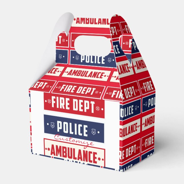 Fire Police Ambulance Thunder_Cove Favor Box (Front Side)