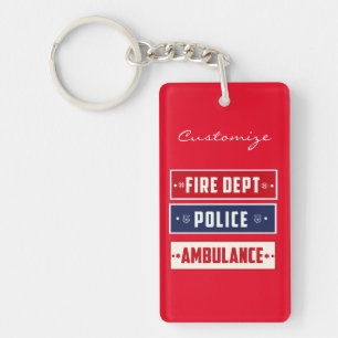 Fire Police Ambulance Thunder_Cove Keychain